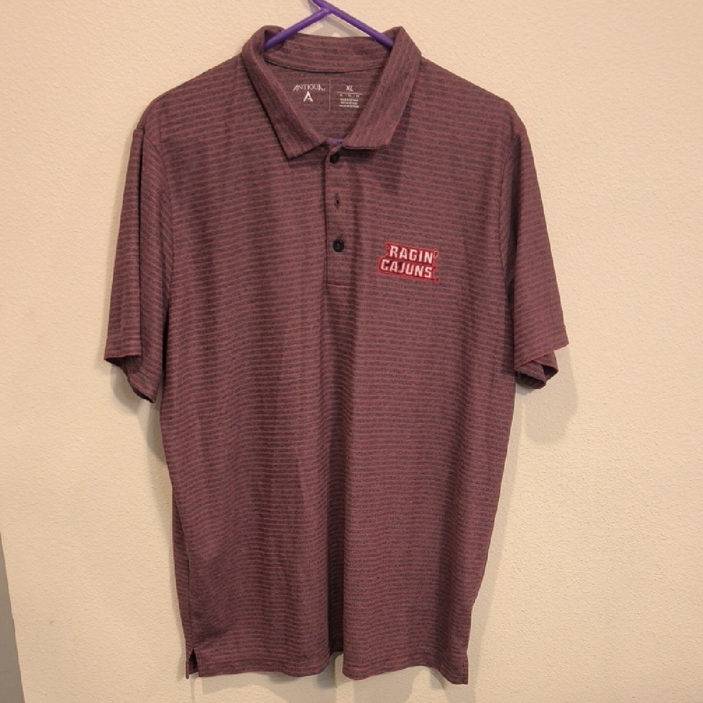 Antigua Ragin' Cajuns Heather Maroon Polo Shirt Size XL